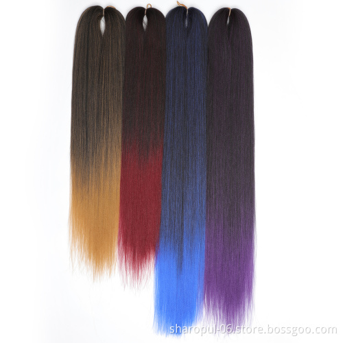 Sharopul wholesales synthetic crochet hair single colors Jumbo braiding hair in hair extension